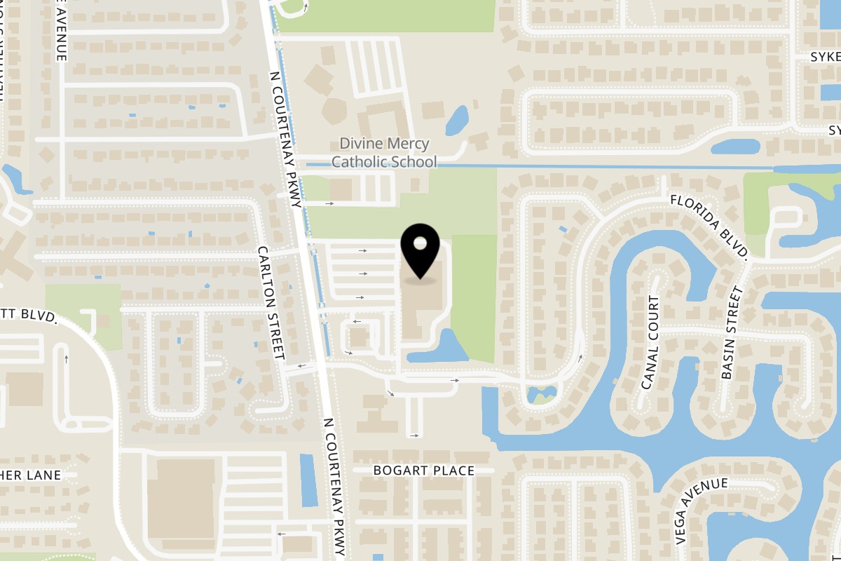 Map showing the location of Jack And Harry's on 1850 North Courtenay Parkway in Merritt Island
